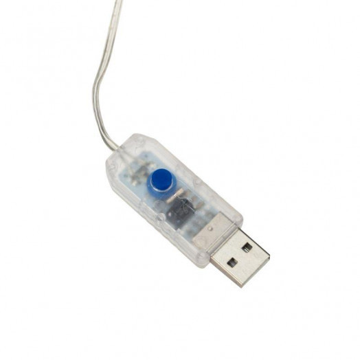 Гирлянда "Светодиодный дождь" из росы 6х3м USB+пульт управления бел. Neon-Night 315-995