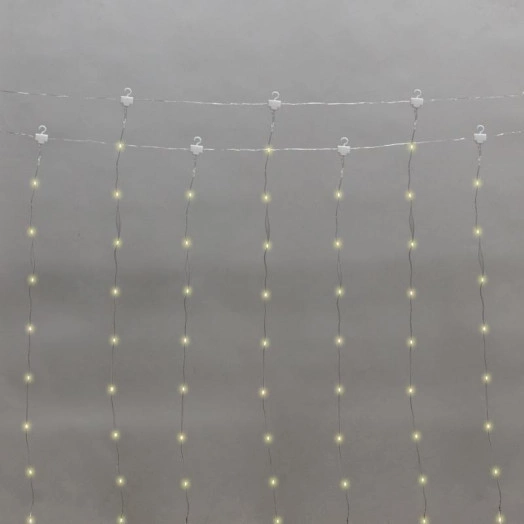 Гирлянда "Светодиодный дождь" из росы 3х3м USB+пульт управления с крючками для крепления теплый бел. Neon-Night 315-886