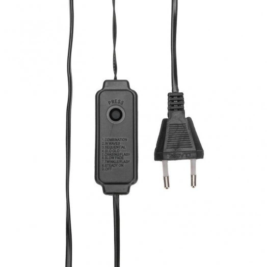 Гирлянда "Роса" с контроллером 20м 200 LED IP20 230В зел. провод бел. свечение Neon-Night 303-265