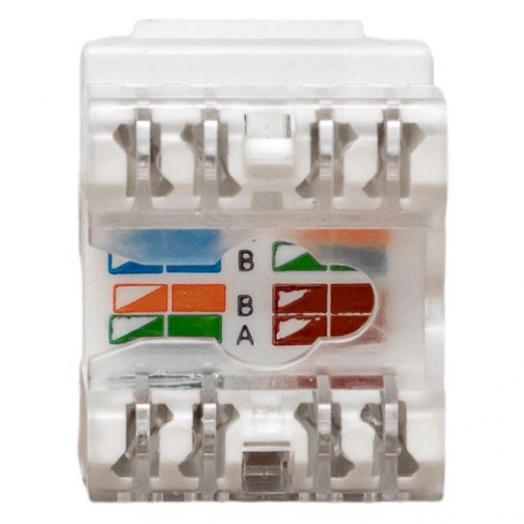 Модуль Keystone кат.5e RJ-45 неэкранированный 110 IDC 180град. бел. TeraLINK PRO EKF TRP-KSTN-180D-5EUTP-WH