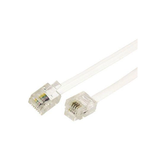 Удлинитель телефонный евро 10м бел. Rexant 18-3101