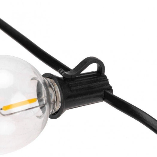 Гирлянда уличная "Лофт" 7.5м ПВХ 25 прозр. ламп теплый бел. влагостойкая IP44 черн. Neon-Night 331-358