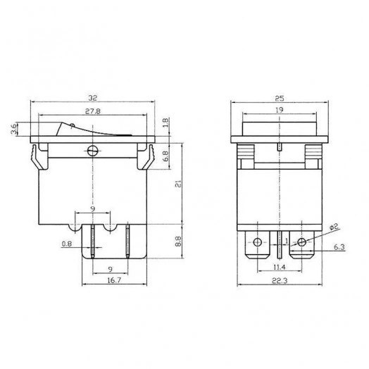 Выключатель-автомат клавишн. 250В 15А (4с) RESET-OFF красн. с подсветкой (IRS-2-R15) Rexant 36-2630