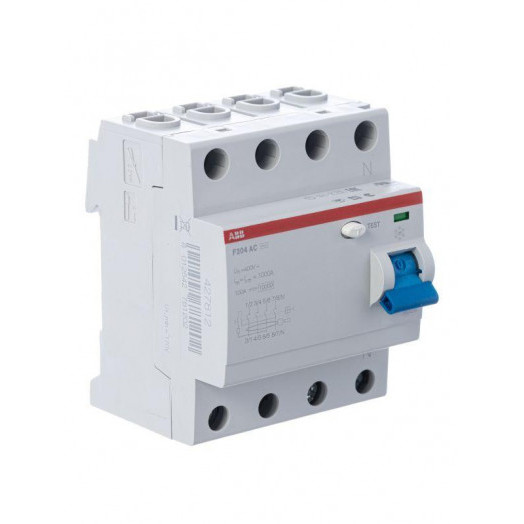 Выключатель дифференциального тока (УЗО) 4п 63А 100мА тип AC F204 ABB 2CSF204001R2630