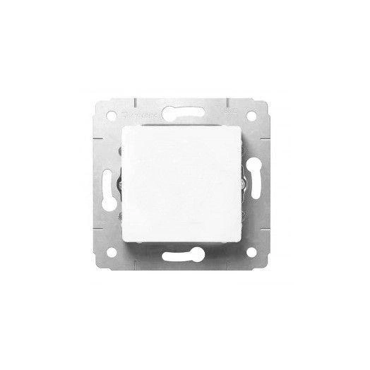 Переключатель проходной 1-кл. СП Cariva 10А IP20 250В 10AX авт. клеммы механизм бел. Leg 773657