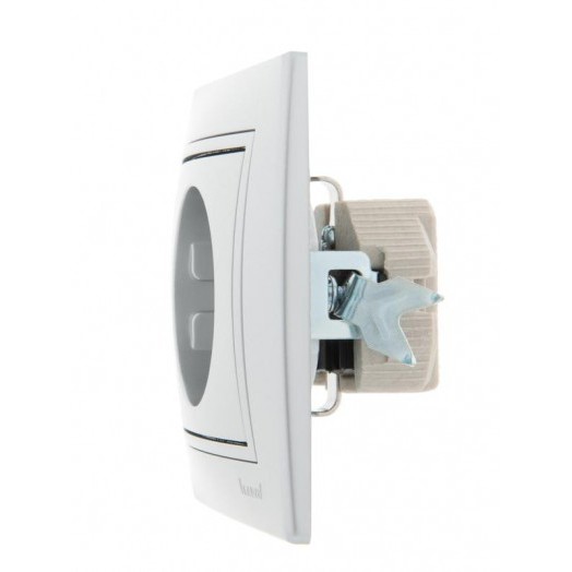 Розетка 1-м СП Mira 16А IP20 с заземл. со вставкой керамика сер. метал. LEZARD 701-1010-122 Розетка 1-м СП Mira 16А IP20 с заземл. со вставкой керамика сер. метал. LEZARD 701-1010-122