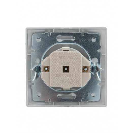 Розетка 1-м СП Mira 16А IP20 с заземл. со вставкой керамика сер. метал. LEZARD 701-1010-122 Розетка 1-м СП Mira 16А IP20 с заземл. со вставкой керамика сер. метал. LEZARD 701-1010-122