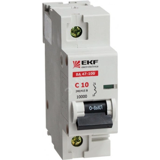 Выключатель автоматический однополюсный 125А D ВА 47-100 10кА