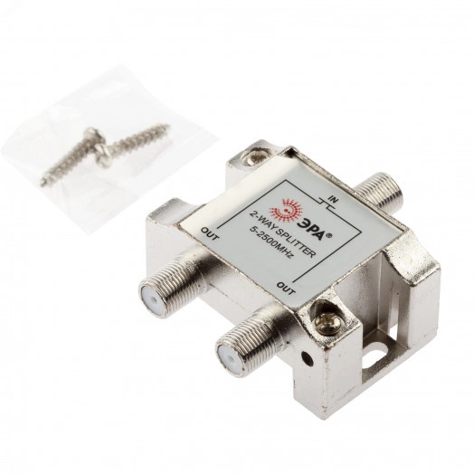 Делитель ТВ D-F-SAT-02 2 ответвления под F разъём 5-2500 МГц