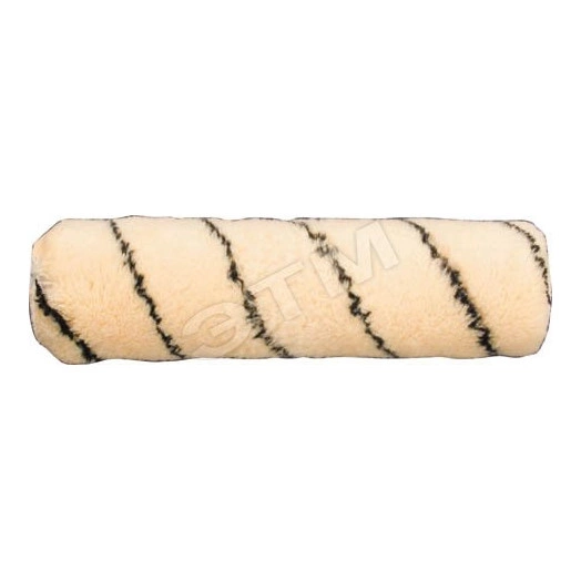 Ролик полиакриловый, бежевый с черной полоской, диаметр 40/61 мм, ворс 10.4 мм, 100 мм