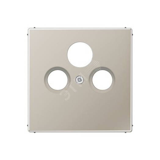 Накладка для телевизионной розетки (SAT-TV-FM)  Серия LS990  Материал- металл  Цвет- благородная сталь
