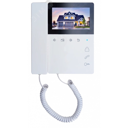 Монитор цветного видеодомофона с трубкой на магните