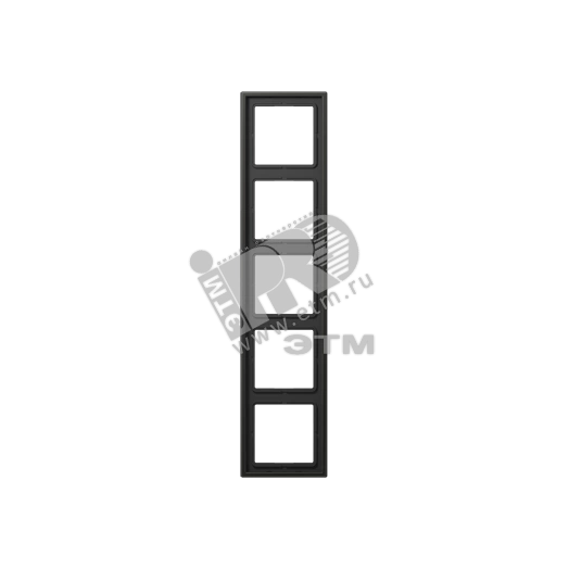 Рамка 5-я для горизонтальной/вертикальной установки  Серия- LS990  Материал- металл  Цвет- антрацит