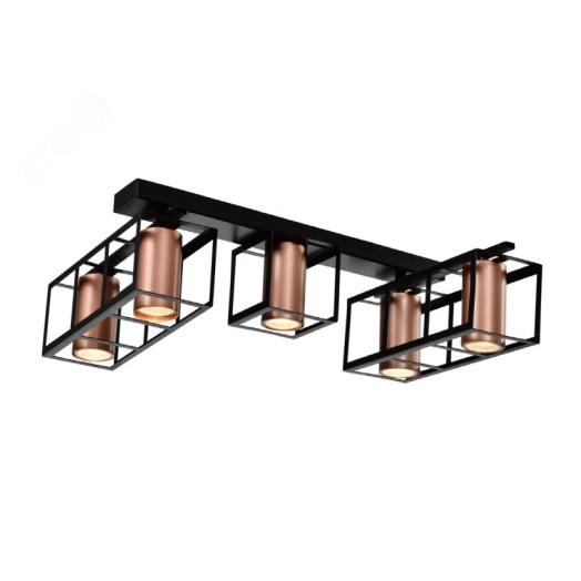 Светильник потолочный Rivoli Raffaela 5082-305 5 * GU10 25 Вт накладной для натяжных потолков лофт - кантри