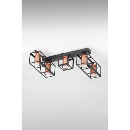 Светильник потолочный Rivoli Raffaela 5082-305 5 * GU10 25 Вт накладной для натяжных потолков лофт - кантри