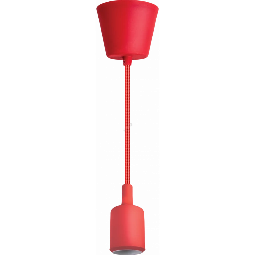 Светильник с проводом 1м.Е27 декор красный