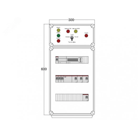 Щит управления электрообогревом DEVIBOX HR 4x2800 D850 (в комплекте с терморегулятором)