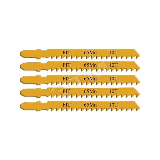 Полотна для э/лобзика по дереву, европ.хвостовик, усиленная сталь 65 Мп, 5 шт, 6 ТPI