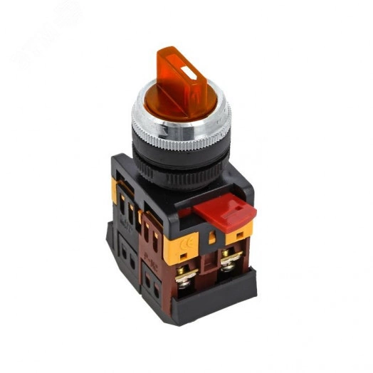 Переключатель ANC-22 3P красный с подсветкой 24В NO+NC PROxima