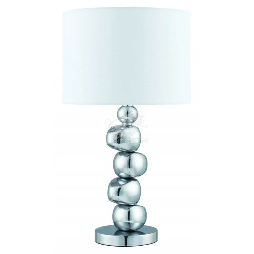 Светильник настольный E27 1х60W хром/текстиль