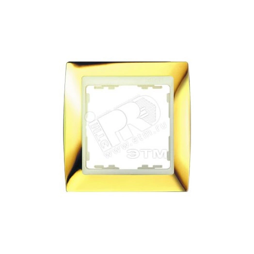 Рамка на 1 пост, S82, золото - сл.кость