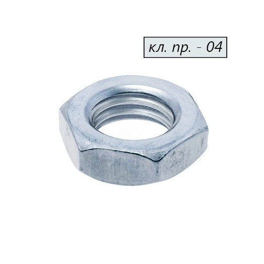 Гайка DIN439 М8 шестигранная плоская оцинкованная