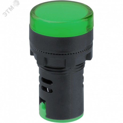 Лампа индикаторная NBI-I-AD22-230-G зеленая d22мм 230В AC/DC