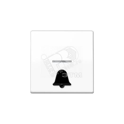 Клавиша для выключателя с символом  звонок   белая