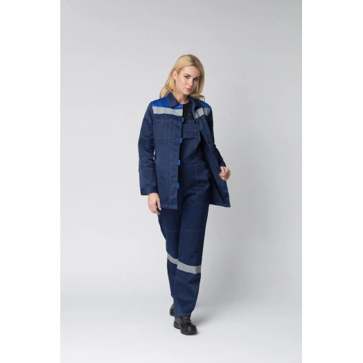 Костюм женский Весна-2 СОП NEW (ткань Смесовая,210) полукомбинезон, темно-синий васильковый, 60-62  170-176