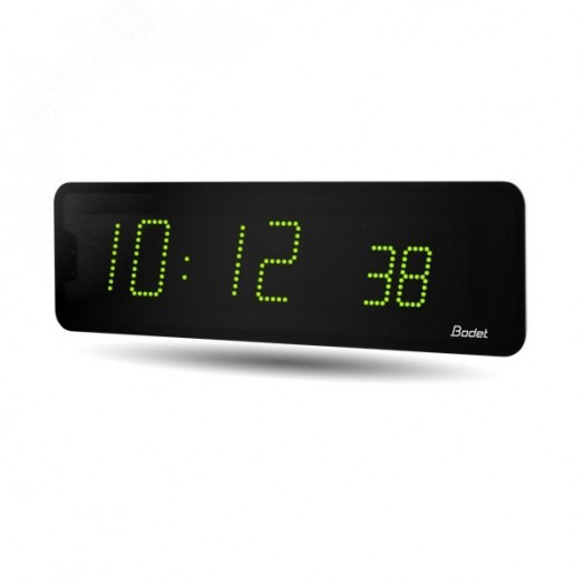 Часы цифровые STYLE II 10S (часы/минуты/секунды), высота цифр 10 см, сек 7 см, зеленый цвет, NTP, Wi-Fi