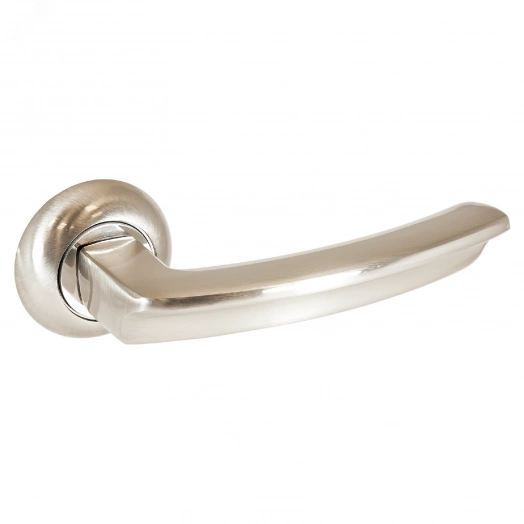 Ручка на круглой накладке (комплект), АЛЛЮР АРТ   "ВЕРНЕР" SN (1180) никель матовый