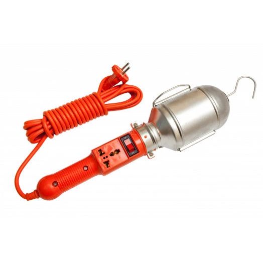 Светильник переносной 60w 15м выкл,розетка,без/л,Е27 IP20(еврослот), 220В UNIVERSAL