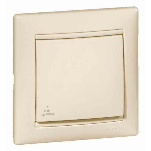 Выключатель 1-кл. СП Valena 10А IP44 250В механизм сл. кость Leg 774101