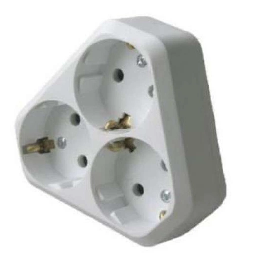 Разветвитель 3-м с заземл. (NEW) Makel 10001204