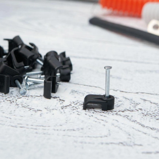 Крепеж кабеля плоский 8х3мм черн. (уп.50шт) Rexant 07-4207-1