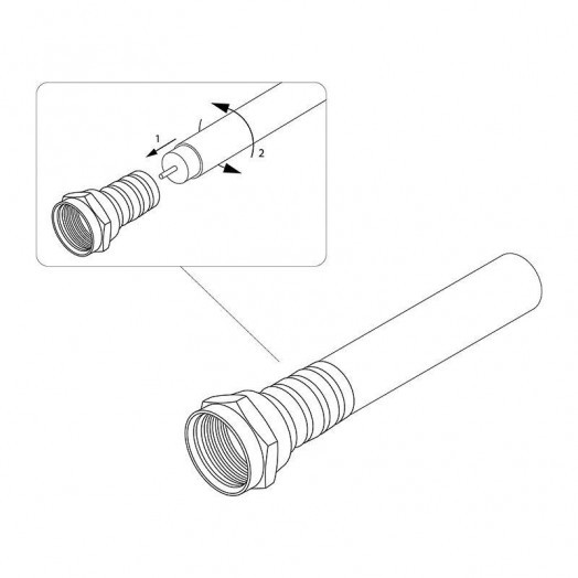 Разъем F RG-6 (03-008C) (уп.100шт) Rexant 05-4003