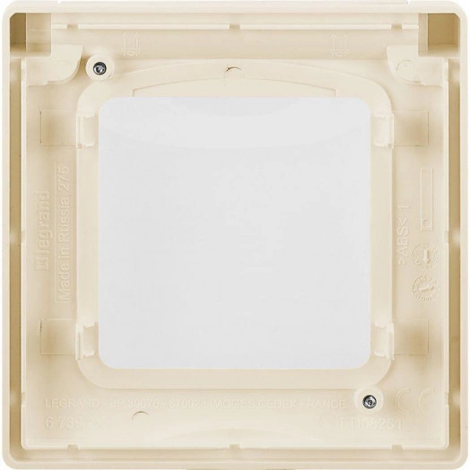 Рамка 1-м Inspiria IP44 с крышкой сл. кость Leg 673921