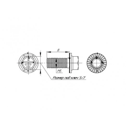 Винт М5х8 EKF wm5x8