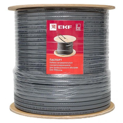Кабель нагревательный саморег. ESR-15F 15Вт/м фторопласт EKF ESR-15F-200