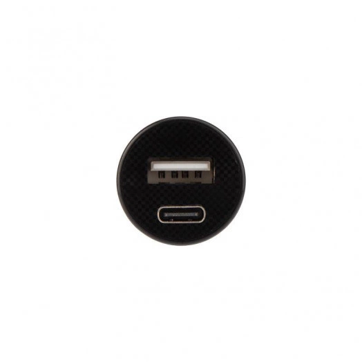 Автозарядка в прикуриватель АЗУ USB-A+USB-C 2.4А черн. Rexant 18-2228