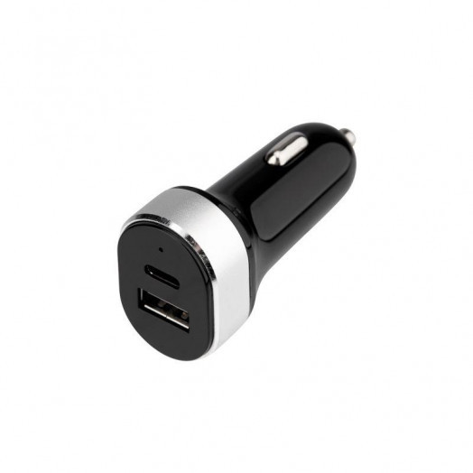 Автозарядка в прикуриватель АЗУ USB-A+USB-C 3.1А черн. Rexant 18-2226