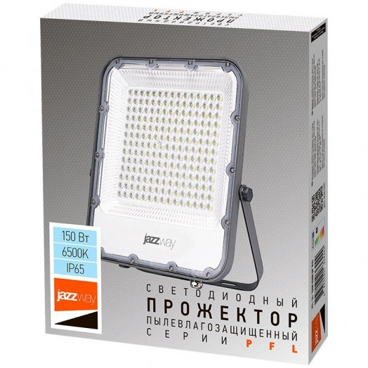Прожектор светодиодный PFL-S4 150Вт 6500К IP65 80град. с клапаном JazzWay 5036444