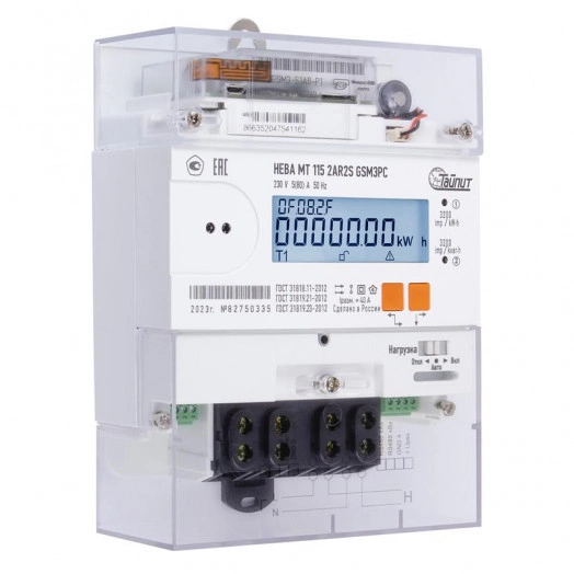Счетчик НЕВА МТ 115 2AR2S GSM3PC 5(80)A 1ф многотариф. Уральск. вр. ТАЙПИТ 6151467