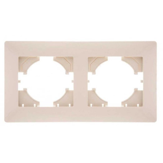 Рамка 2-м Bravo беж. GUSI С1020-003