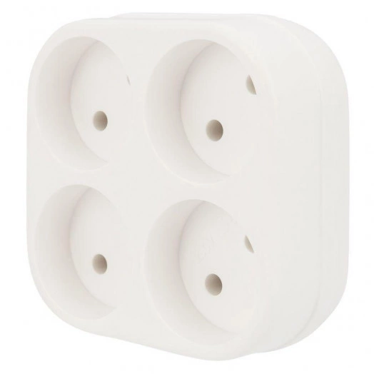 Разветвитель 4-м без заземл. 6-10А бел. Rexant 11-1072