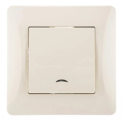 Выключатель 1-кл. СП Ugra 10А 250В с индикацией механизм беж. GUSI С11В18-003