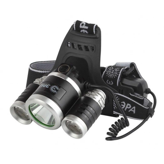 Фонарь налобный GA-809 аккум. трехламповый High Power Headlamp 5Вт CREE алюм. Эра Б0056111