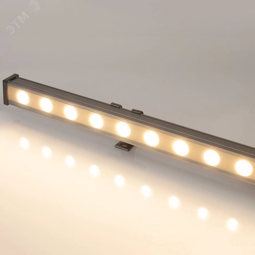 Линейный прожектор AR-LINE-1000-24W Warm2700 (GR, 15 deg, 230V) (Arlight, IP65 Металл, 3 года)