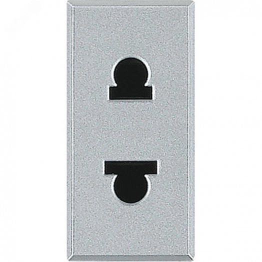 Axolute Розетка 2К 16А со шторками евро-американский стандарт алюминий