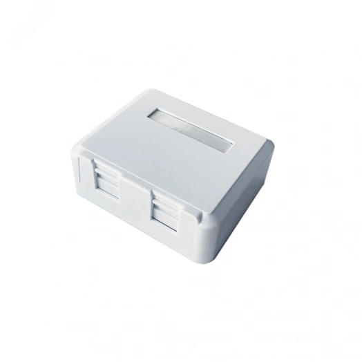 Коробка для настенного монтажа, пластик, 2 порта, белая